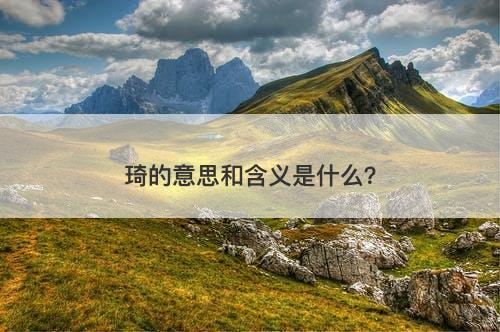 琦的意思和含义是什么？