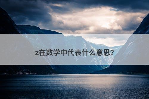 z在数学中代表什么意思？
