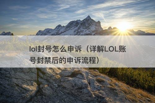 lol封号怎么申诉（详解LOL账号封禁后的申诉流程）-图1
