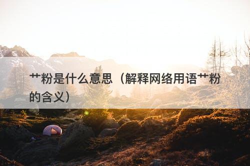 艹粉是什么意思（解释网络用语艹粉的含义）-图1