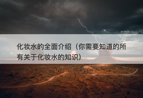 化妆水的全面介绍（你需要知道的所有关于化妆水的知识）-图1