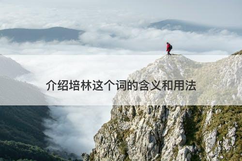 介绍培林这个词的含义和用法-图1