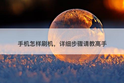 手机怎样刷机，详细步骤请教高手