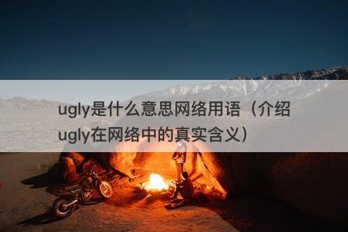 ugly是什么意思网络用语（介绍ugly在网络中的真实含义）