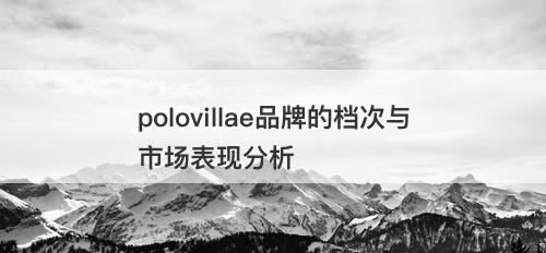 polovillae品牌的档次与市场表现分析