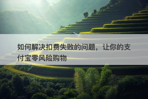 如何解决扣费失败的问题，让你的支付宝零风险购物