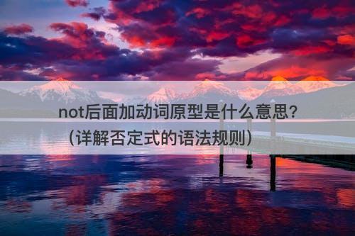 not后面加动词原型是什么意思？（详解否定式的语法规则）