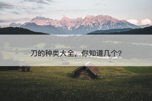 刀的种类大全，你知道几个？