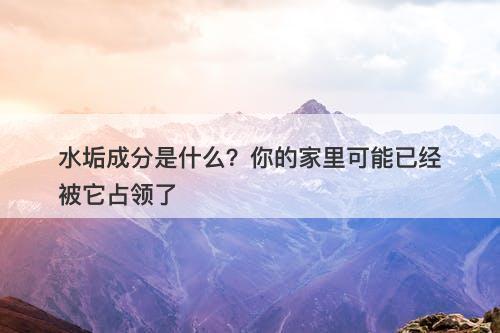 水垢成分是什么？你的家里可能已经被它占领了