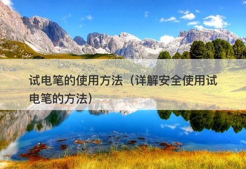 试电笔的使用方法（详解安全使用试电笔的方法）