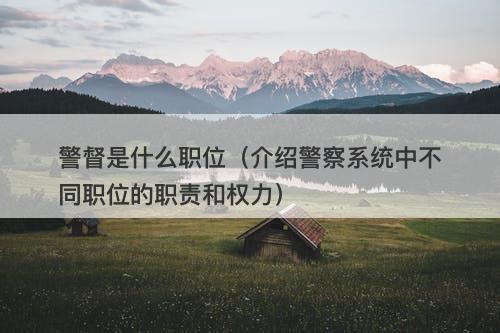 警督是什么职位（介绍警察系统中不同职位的职责和权力）