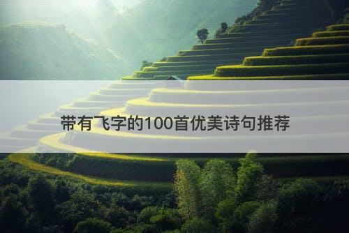 带有飞字的100首优美诗句推荐