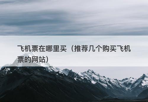 飞机票在哪里买（推荐几个购买飞机票的网站）