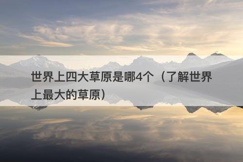 世界上四大草原是哪4个（了解世界上最大的草原）