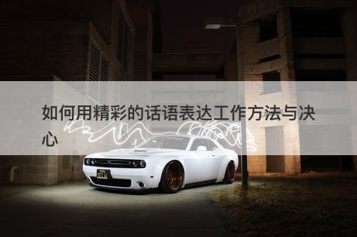 如何用精彩的话语表达工作方法与决心