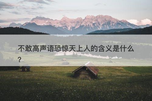 不敢高声语恐惊天上人的含义是什么？