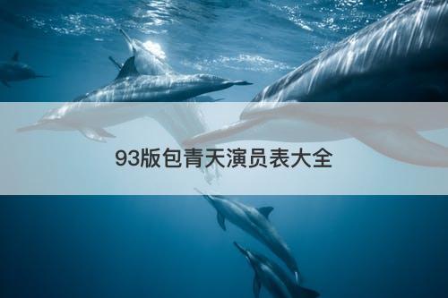 93版包青天演员表大全