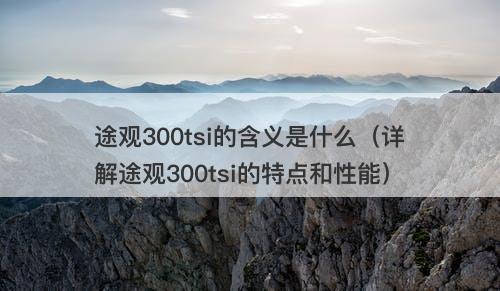 途观300tsi的含义是什么（详解途观300tsi的特点和性能）