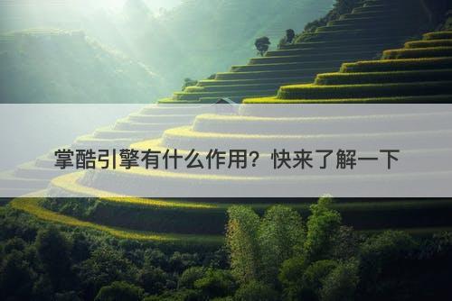 掌酷引擎有什么作用？快来了解一下
