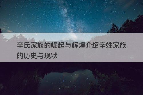 辛氏家族的崛起与辉煌介绍辛姓家族的历史与现状
