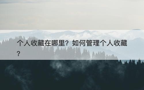 个人收藏在哪里？如何管理个人收藏？