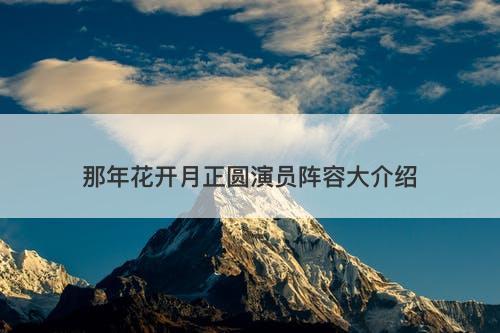 那年花开月正圆演员阵容大介绍-图1