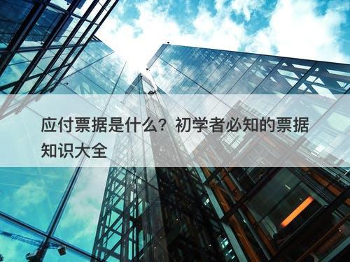 应付票据是什么？初学者必知的票据知识大全