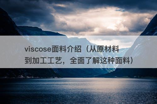 viscose面料介绍（从原材料到加工工艺，全面了解这种面料）