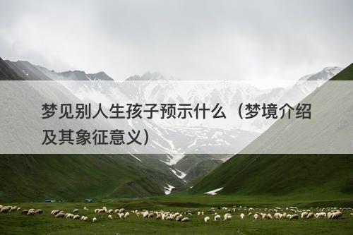 梦见别人生孩子预示什么（梦境介绍及其象征意义）
