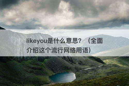 likeyou是什么意思？（全面介绍这个流行网络用语）