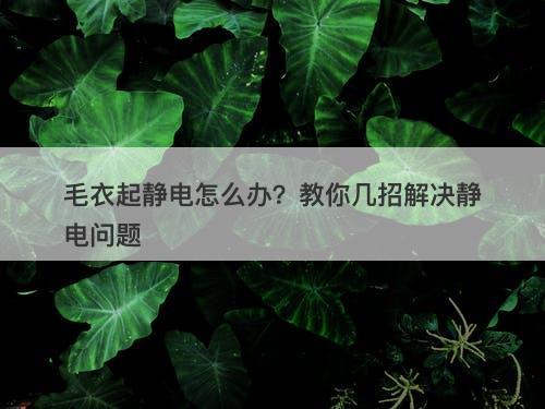 毛衣起静电怎么办？教你几招解决静电问题